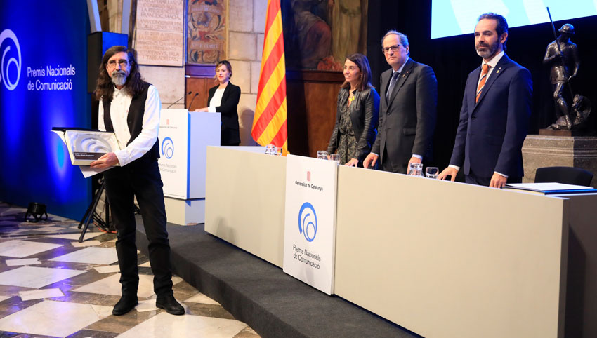 Cinto Niqui rep el Premi Nacional de Comunicació de la Generalitat